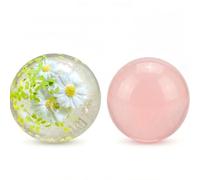 2pcs Coconut Oil, Crunchy Stress Ball, Scented Stress Relief, Pink Ball, Spring Daisy and Cherry Blossom Design, Coconut Oil Stress Ball, Coconut Oil Ball