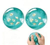 2pcs Coconut Oil Squishy, Fidget Squishy and Stress Balls for Adults, Sensory Squishy for ADHD, Two Sea Shell Squishy Fidget