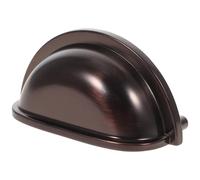 2pcs Coffee Aluminum Alloy Cup Pull for Drawers and Furniture Doors | 76mm Hole Distance, Supplied Screws, Smooth Brushed Antique Finish, Comfortable Grip for Cabinets