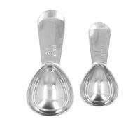2Pcs Coffee Measuring Scoop 304 Stainless Steel Ground Coffee Measuring Spoon Set with Scale