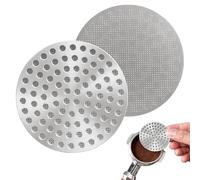 2pcs Coffee Puck Screen, 53mm Espresso Puck Screen for 53mm Portafilter, Reusable Stainless Steel Coffee Filter for Home Barista 0.8mm Thick