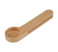 2PCS Coffee Scoop and Bag Clip, Wooden Long Handled 2 in 1 Tablespoon, Solid Beech Wood Measuring Scoop for Ground Beans, Coffee Beans, Loose Tea
