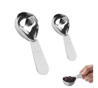 2PCS Coffee Scoop, Stainless Steel Tablespoon Measuring Spoon Whith Short Handle for Ground Coffee, Loose Tea, Baking Ingredients, Protein Powder（15ml/30ml）