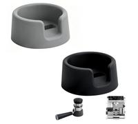 2pcs Coffee Tamper Base, Sage Coffee Machine Filter Accessories, Ninja Coffee Machine ES601 Compatible Coffee Station Accessories, Two Piece Set with Grey and Black Silicone Coffee Tamper