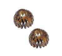 2Pcs Coffee Vintage Bird's Nest Bun Maker Hair Claw, Simple Women Temperament Ponytail Holder Hair Loops Hairstyle Tools Hair Accessories
