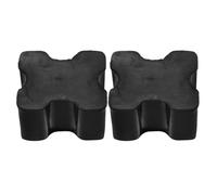 2pcs Coil Spring Rubber Pad for Textile and Packaging Equipment, Black | Equal Load Distribution, Streamlined Installation, Temperature Flexibility, Four Corner Wheel Formation, Standard Bolt