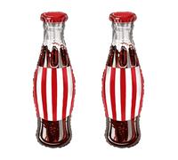 2Pcs Cola Balloons,Red White Soda Cola Balloons for Retro Diner Party Decorations,BBQ Picnic Cookout Party Decoration,Y2K Party Decor,American Party,Soccer Party Supplies,Shes Ready to Pop Party