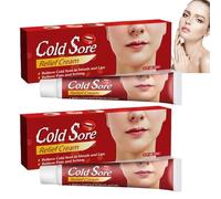 2PCS Cold Sore Treatment Cream,Rapid Relief for Cold Sores,Fever Blisters and Mouth Ulcers,Extra Strength Oral Gel and Pain Relief for Lips,Moisturizing Lip Balm with Natural Ingredients,Herpes Cream