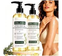 2PCS Collagen Lifting Body Oil, Skin Tightening After Shower, Non-Greasy Hydrating Formula, Smooths Dry Skin, Anti-Aging Firming Massage Oil for Legs, Arms, Hips & Full Body Care(100mL)