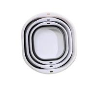2pcs Collapsible Portable Plastic Basin for Washing Face Household Dormitory Compressible Folding for Kitchen(Medium)