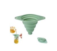 2Pcs Collapsible Silicone Funnel for Kitchen - Durable Large Wide Mouth Funnel， Foldable Space Saving Design for Filling Bottles， Transferring Liquids， Powders and Daily Cooking Use