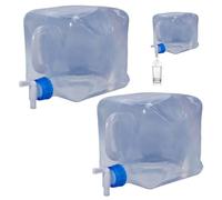 2PCS Collapsible Water Jug with Spigot, 5L/1.3Gallon BPA Free Camping Water Container, Portable Storage Containers with Handle for Outdoors Hiking Backpack, sports