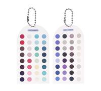 2pcs Color Analysis Swatch Cards, Portable Soft Summer Seasonal Colors Palette Template Card Scratch-Proof Color Matching Guide for Outfits & Makeup with Bead Ball Chains