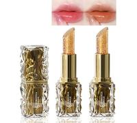 2Pcs Color Change Lipstick, Crystal Temperature Change Moisturizer Lipstick Set, Magic Color Change Lip Gloss, Jelly Tinted Lip Balm for Dry & Cracked Lips