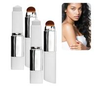 2pcs Color Changing Foundation Stick,Full Coverage Base Makeup,Stick Foundation with Detachable Brush,Waterproof Concealer,Creamy Makeup Foun/dation,Face Foundations for All Skin Types(Dark Skin)