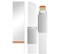 2pcs Color Changing Foundation Stick, Korean Foundation Stick, White Foundation Colour Change, Set with Champagne Gold Edition, Natural Quadrilateral Sponge,Natural Face Makeup For All Skin Types