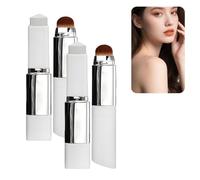 2pcs Color Changing Foundation Stick with Detachable Brush,Buildable Full Coverage Face Foundation,Long-Lasting Makeup Concealer,Hydrating Stick Foun/dation,Foun/dation for All Skin Types(Ivory)