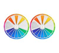 2pcs Color Learning Wheel for Painting, Paper Colour Chart