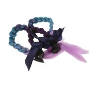 2pcs Colorful Braided Helmet Accessory with Bow for Motorbike Helmets | Triple Braid, Tightly Woven Gradient Style, High Temperature Wire, Easy Attachment for Daily Riding