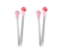 2Pcs Colorful Cats Paws Silicones Small Tongs Perfect for Serving Snacks Sugar Candy Cookie Ice Cubes Kitchen Gadgets Small Food Tongs