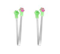 2Pcs Colorful Cats Paws Silicones Small Tongs Perfect for Serving Snacks Sugar Candy Cookie Ice Cubes Kitchen Gadgets Candy Serving Tongs