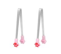 2Pcs Colorful Cats Paws Silicones Small Tongs Perfect for Serving Snacks Sugar Candy Cookie Ice Cubes Kitchen Gadgets Candy Serving Tongs