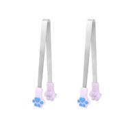 2Pcs Colorful Cats Paws Silicones Small Tongs Perfect for Serving Snacks Sugar Candy Cookie Ice Cubes Kitchen Gadgets Candy Serving Tongs