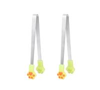 2Pcs Colorful Cats Paws Silicones Small Tongs Perfect for Serving Snacks Sugar Candy Cookie Ice Cubes Kitchen Gadgets Candy Serving Tongs