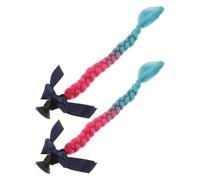 2pcs Colorful Detachable Helmet Decorative Braid with Bow for Riders | Triple Braid Structure, Tightly Woven High Temperature Wire, Easy Attachment