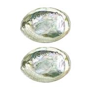2Pcs Colorful Fashionable Large Abalone Shell Bowl, 4-4.5 Inch Exquisite Natural Sea Shell Smudge Bowl for Sage Burning and Incense for Decor, Display and Great Gift, Incense Holders, Decorations