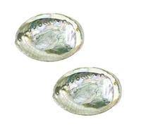 2Pcs Colorful Fashionable Large Abalone Shell Bowl,4-4.5 Inch Exquisite Natural Sea Shell Smudge Bowl for Sage Burning and Incense for Decor,Display and Great Gift,Incense and Incense Holders