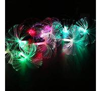 2Pcs Colorful Fibre Optic Fairy Lights, 2.5M 10 LED Fiber Optic String Light Fairy Lamp Battery Operated(2 x AA) Hanging Light for Home Bedroom Office Yard Party Christmas Decor Decoration