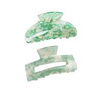 2PCS Colorful Hair Claw Clip For Women And Girls Candy Color Square Semicircle Design Hair Claw For Thick Or Thin Hair