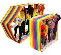 2PCS Colorful Oxford Cloth Game Playing Run Mat，Festive Party Backyard Games(Kids-4M)