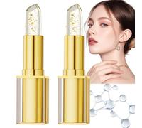 2pcs Colour Changing Lipstick,Tinted Lip Balm with Go/ld Fo/il,Transferproof Long Lasting Lipstick,Lip Stick For Women,Suitable for Most Skin Tones,Hydrating,Portable & Moisturizing,Go/ld Fo/il,01