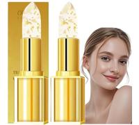 2PCS Colour Changing Lipstick with Gold,Gold Foil Lipstick,Long-Lasting Lip Gloss&Lip Plumper Makeup,Transfer-proof Go/ld Crystal Temperature Changing Lipsti/ck,Hydrating Lip Stain&Plumping Lip Gloss