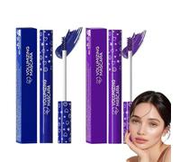 2PCS Coloured Mascara,Blue & Purple Eyelash to cream,Coloured Mascara for Eyes,False Lash Effect Mascaras,Waterproof and Long-Lasting,Effect of False Eyelashes,Suitable for Use on the Party