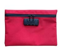2PCS Combination Lock Money Bag with Canvas Waterproof Portable Locking Pouch Zip Closure Security Document Home for Valuables(Color 2)