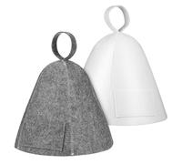 2Pcs Comfortable Natural Felt Bath Hat Durable Felt Cap Sauna Accessories Thick Felt Shower Cap Russian Bath Sauna Caps for Hot Spring Bathroom