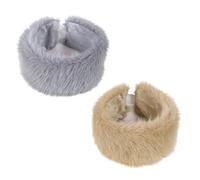 2PCS Comfortable Thickened Ear Warmer Headbands Faux Furs Open Top Breathable Design Headwrap Hat for Winter Everyday Use Open Top Hat for Winter Warm