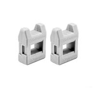 2pcs Compact Magnetizer Demagnetizer for Screwdrivers and Steel Bits Enables Reliable Magnetic State Control (Gray)