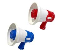 2Pcs Compact Red/Blue Voice Amplifier with Keychain Design, Feature for Multi-Scene Indoor/Outdoor Use Red Blue Speakers Set