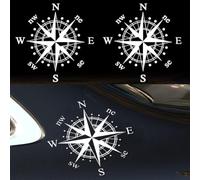 2pcs Compass Stickers for Car,Hood Auto Waterproof Vinyl Decals for SUV Off-Road Vehicles Car Body Side Door Trunk Universal Waterproof Vinyl Car Stickers campervan decals campervan stickers