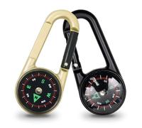 2pcs Compass with Keychains and Carabiner, Orientation Navigation Orienteering Hiking Compass for Outdoor Camping Sport Hiking Navigation and Survival
