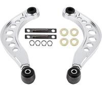 2Pcs Compatible for Honda Civic 2006-2011 Adjustable Rear Upper Camber Control Arms Kit Fit(Silver)