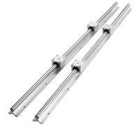 2PCS Compatible for Linear Guide Rails SBR12 SBR16 SBR20 SBR25 800-2200mm&4PCS UU Bearing Blocks Smooth Motion for DIY Mills CNC Parts(SBR16 2000MM)