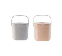 2Pcs Compost Bin for Everyday Organic Waste with Lid in the Kitchen Odor Resistant Removable Liner
