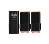 2PCS Concealer Foundation Stick, 2 In 1 Long-Lasting Concealer Contour Stick with Brush, Full Coverage Face Foundation Contour Sticks Cover Blemishes, Matte Finish for All Skin Types (02 NATUREL)