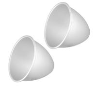 2Pcs Cone Cake Mold Aluminium Alloy Doll Cake Baking Pan for Home Use | Smooth One-Piece Design, 13.7x12.5x11cm Size, Supports Decorators and Beginners during Bakery Training