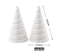 2PCS Cone Fibonacci Gardening Tool for Copper Wire Winding Fixture, PP Material Handheld Jig for Electric Gardening and Coils, Small & L(2PCS Large)